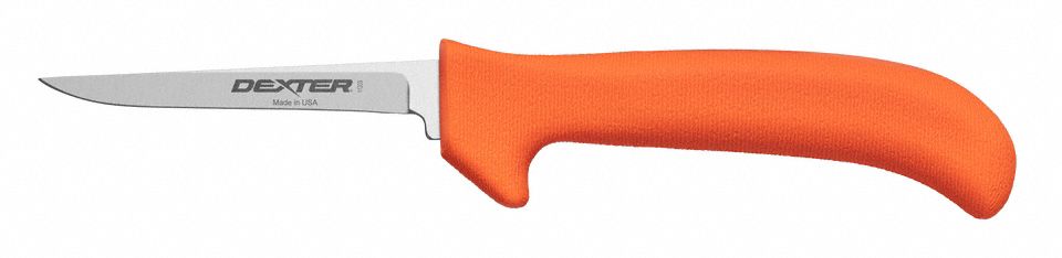Poultry Knife Drop 3 3/4In Poly Orange