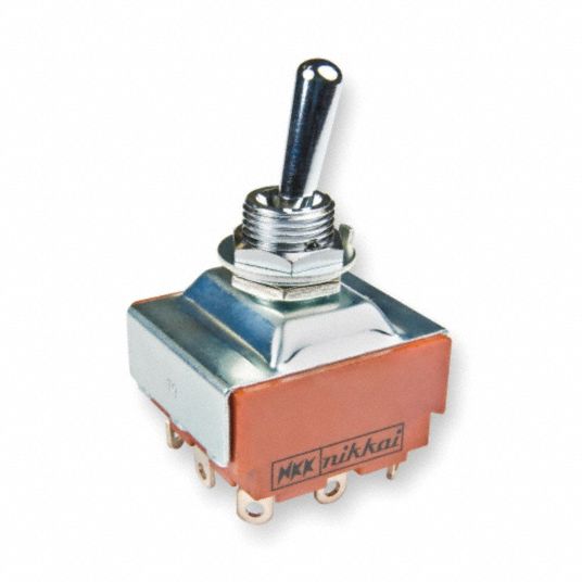 NKK, 3PDT, Solder Lug Connection, Toggle Switch - 2TNZ9|S38 - Grainger