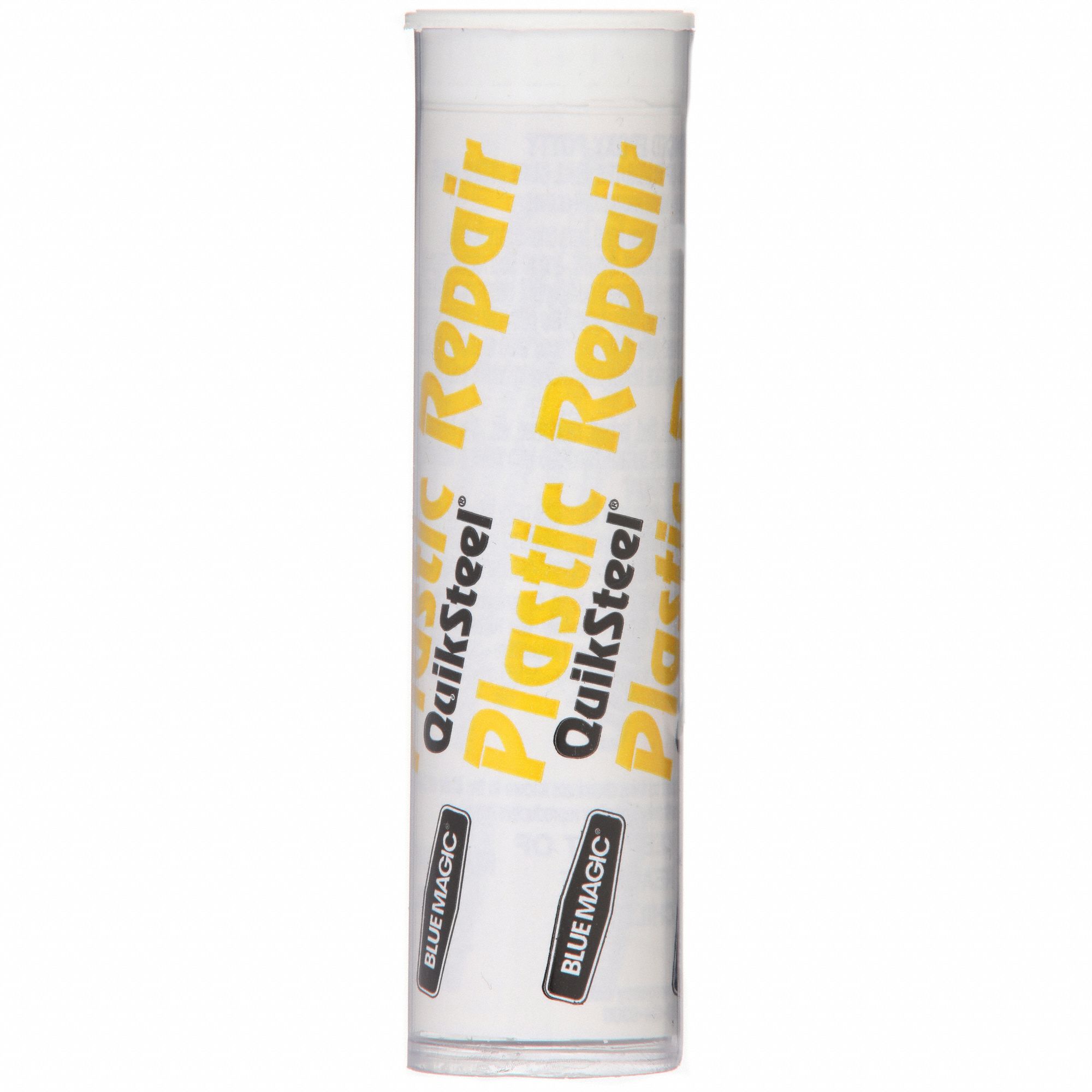 Putty: Quicksteel, Plastic Repair, 2 oz Container Size, Tube, White, Epoxy