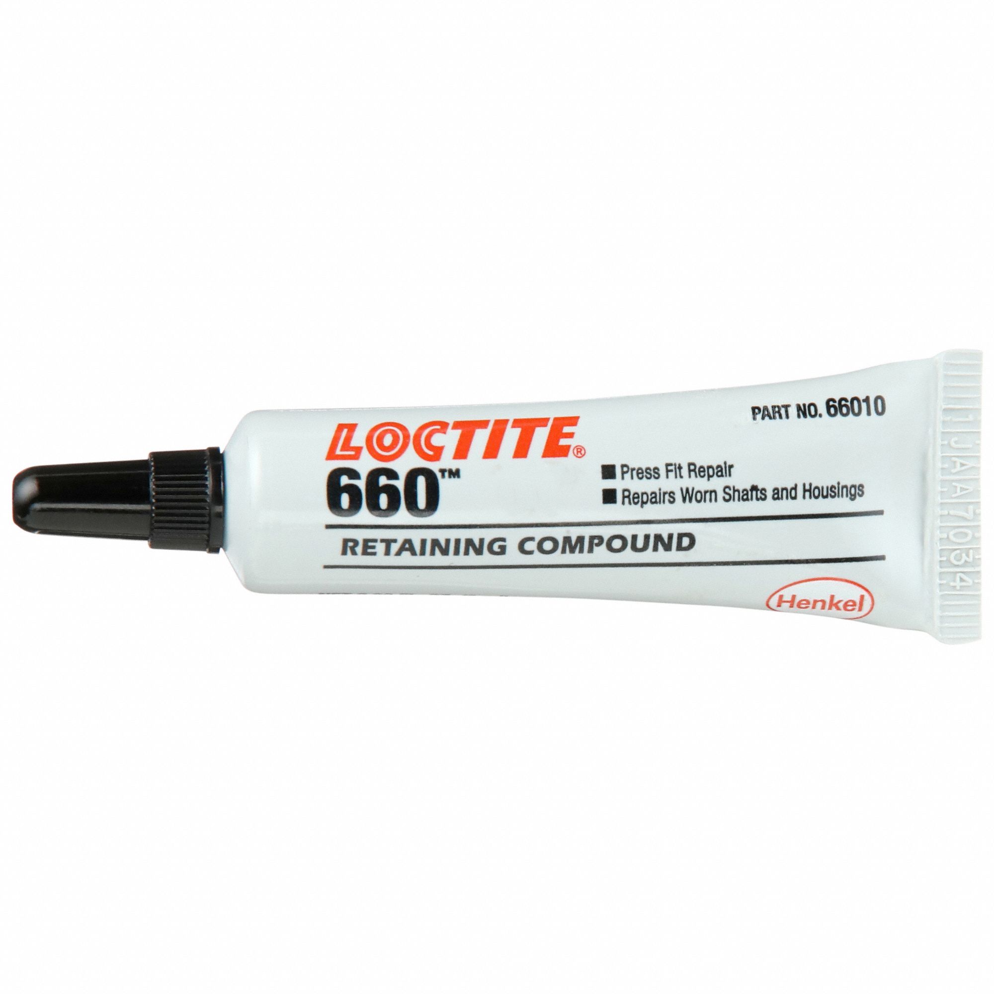 RETAINING COMPOUND, 660, 0.2 FL OZ, TUBE, SILVER, FOR LOOSE-FITTING PARTS