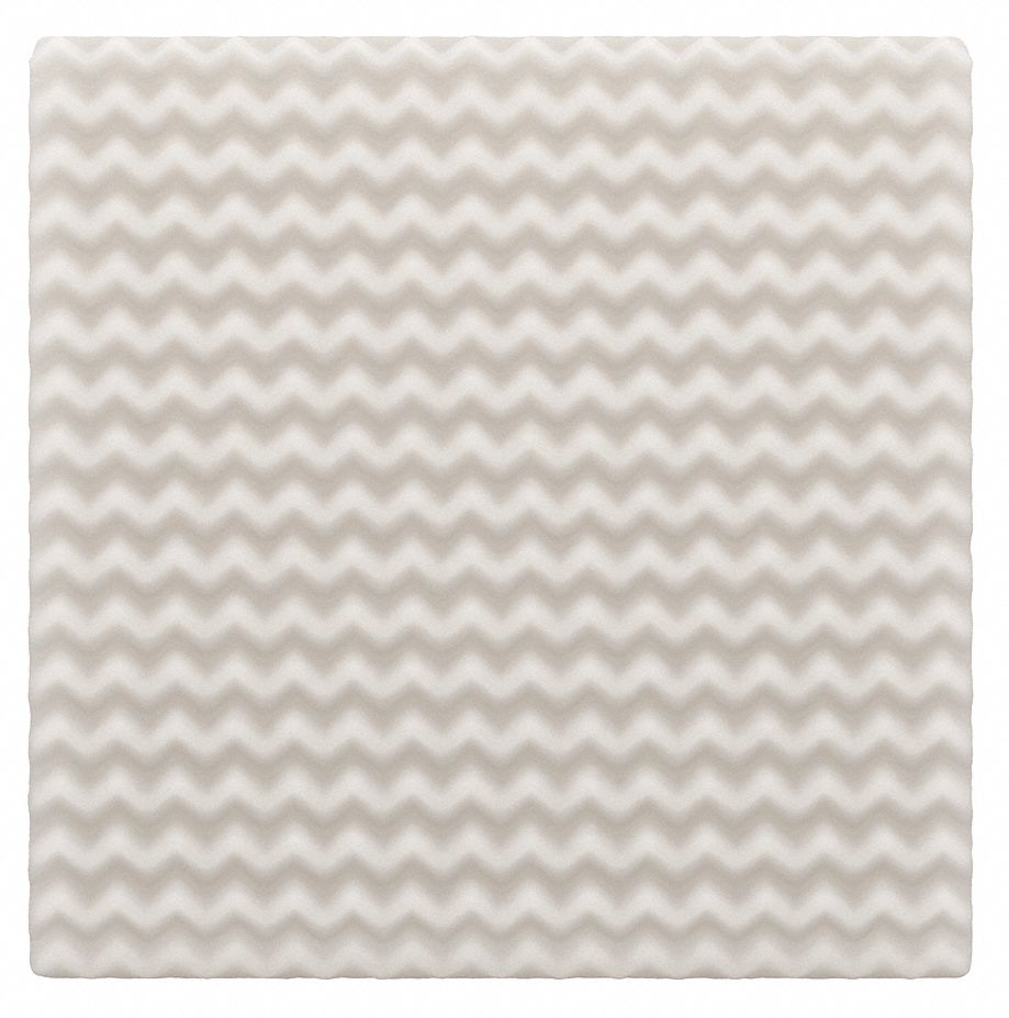 Air Filter Pad: 20 in x 20 in x 2 in, Polyester, White, 30 PK
