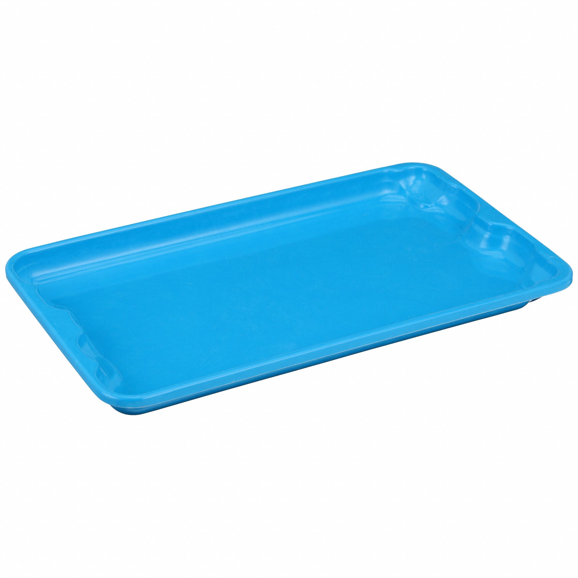 Lid: 17 7/8 in x 10 5/8 in, Blue, Fiberglass