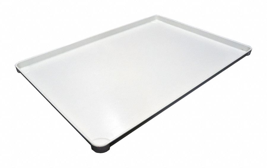 MOLDED FIBERGLASS, 40 in x 28 in x 1 1/2 in, White, Tray 2TU34