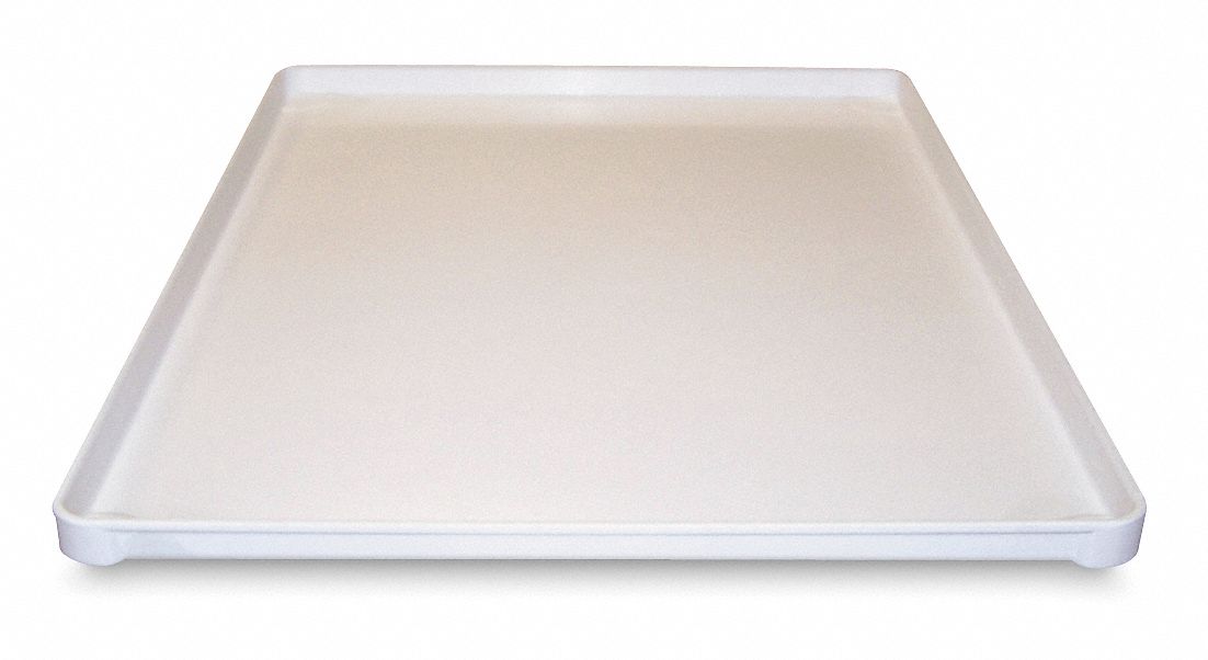 MOLDED FIBERGLASS Tray, White, 1 inH x 25 inL x 17 inW, 1EA 9DDX1