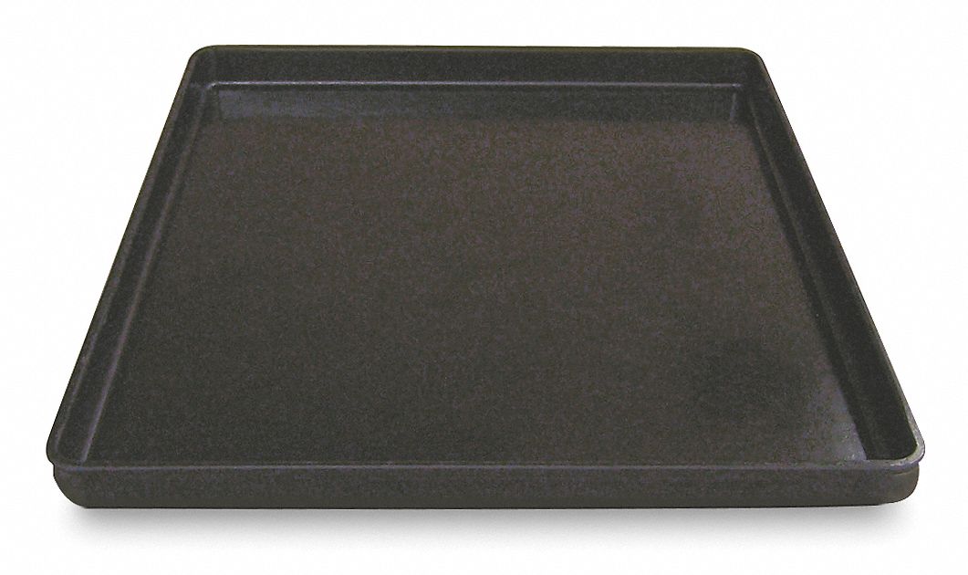 MOLDED FIBERGLASS Stacking Tray, Black, 1 1/2 inH x 26 inL x 20 inW