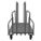 MULTIHEIGHT VERTICAL PANEL TRUCK WITH ADJUSTABLE RAILS, 2,000 LB LOAD CAPACITY, GREY