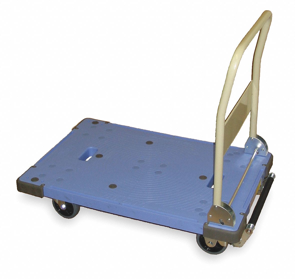 PLASTIC-DECK PLATFORM TRUCK, 660 LB LOAD CAPACITY, 36 IN X 23½ IN X 8 IN, SOLID