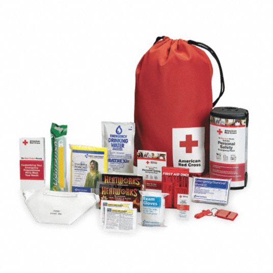 AMERICAN RED CROSS, 33 Components, 1, Emergency Preparedness Backpack -  2TUU2|RC-622 - Grainger