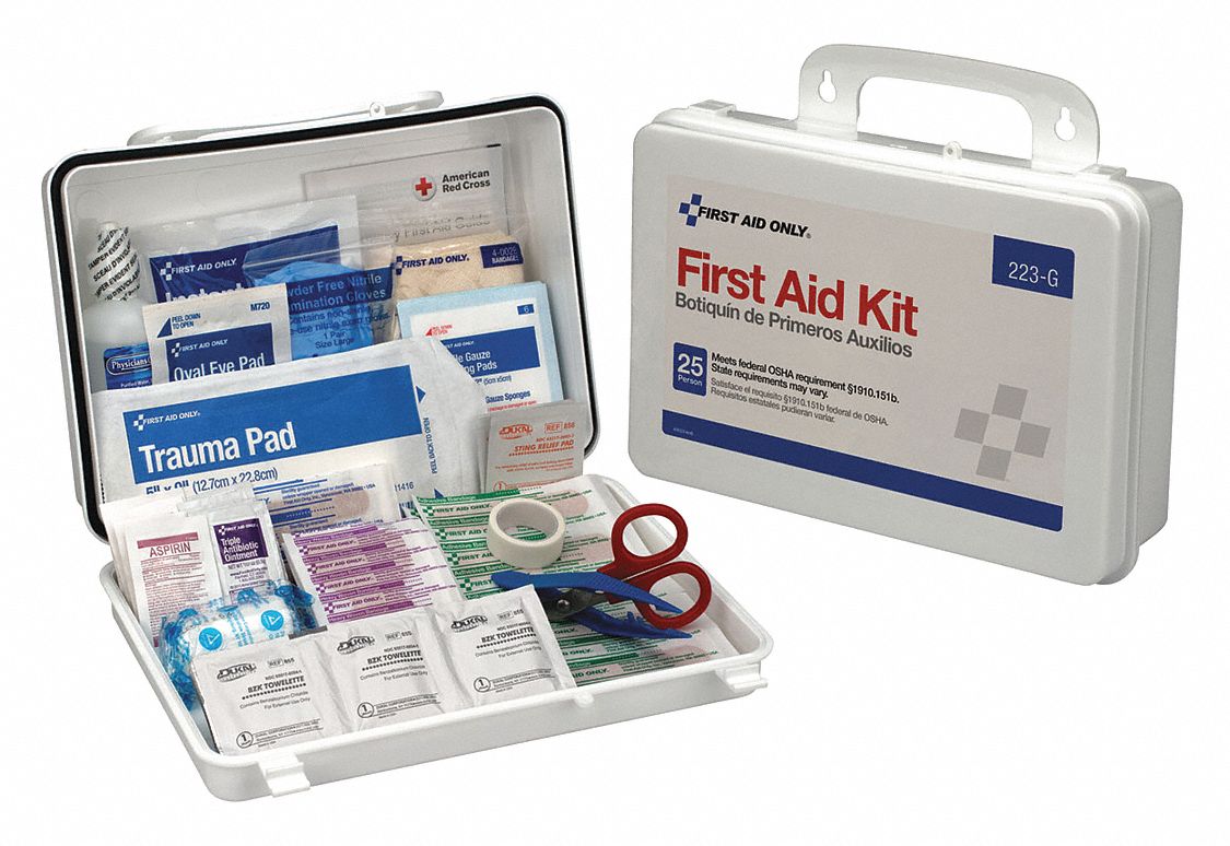 FIRST AID ONLY, Industrial, 25 People Served per Kit, First Aid Kit -  2TUU4