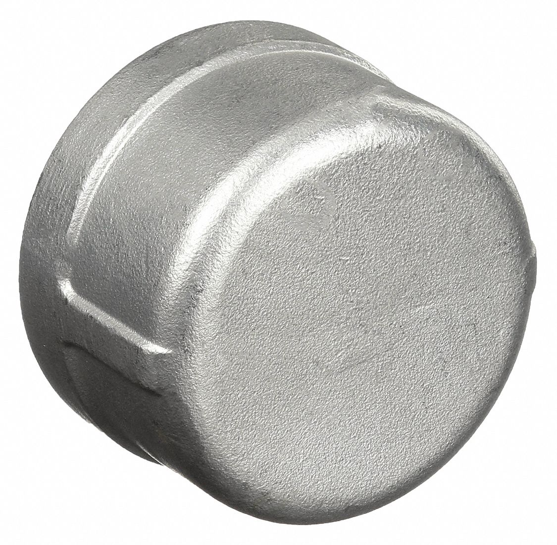 ROUND CAP: 316L STAINLESS STEEL, 1¼ IN FITTING PIPE SIZE, FEMALE NPT, CLASS 150