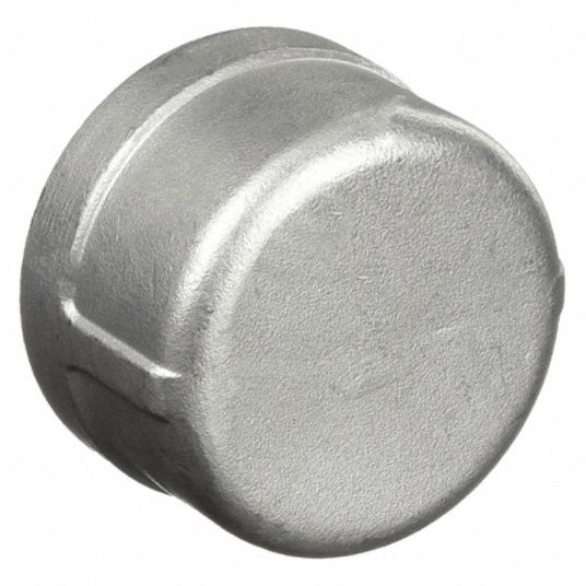 Stainless Steel Pipe Fitting, Pipe Cap, 1/2 in. Female NPT