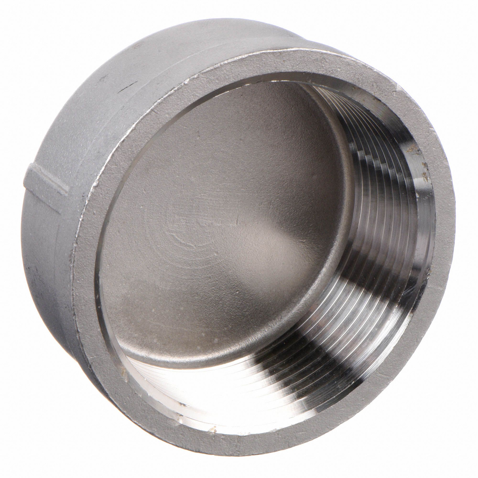 GRAINGER APPROVED 316 Stainless Steel Cap, FNPT, 2-1/2 in Pipe Size