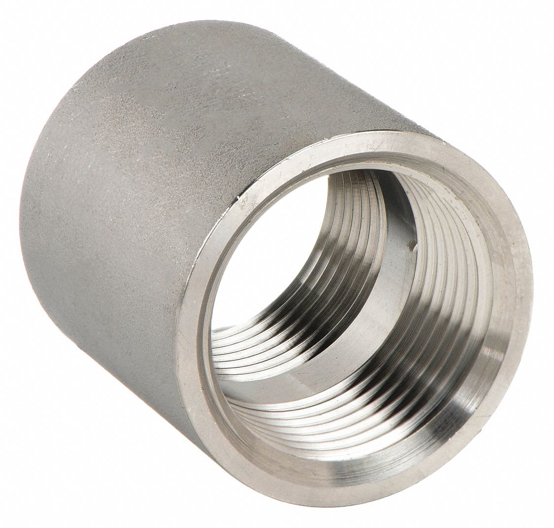 COUPLING: 316 STAINLESS STEEL, ⅛ IN X ⅛ IN FITTING, FEMALE NPT X FEMALE NPT, CLASS 150