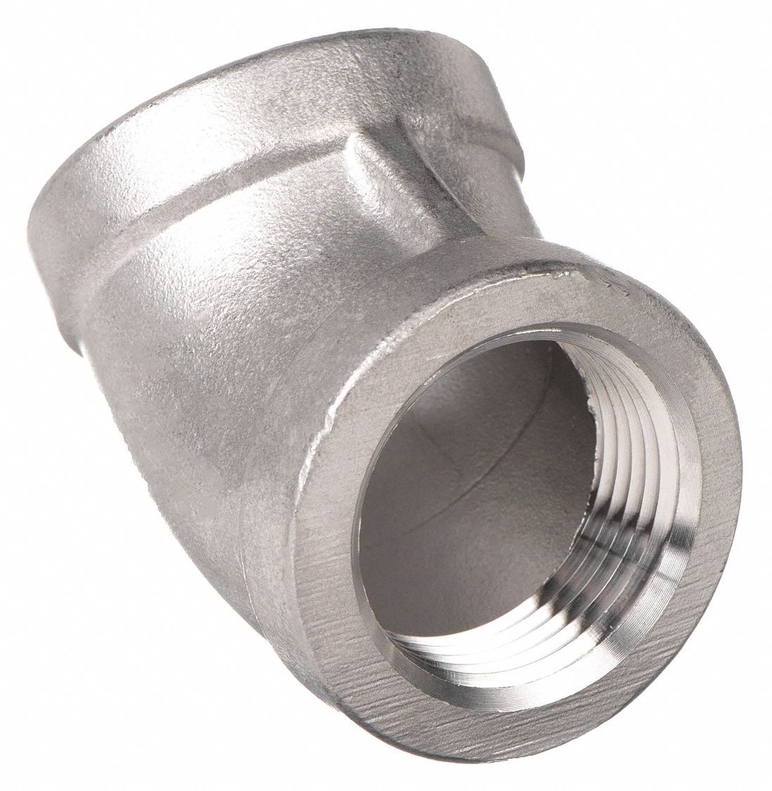 45 °  ELBOW: 316 STAINLESS STEEL, ½ IN X ½ IN FITTING PIPE SIZE, FEMALE NPT X FEMALE NPT