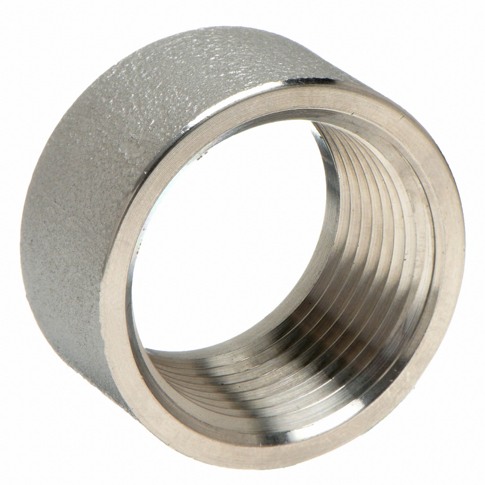 GRAINGER APPROVED 316 Stainless Steel Half Coupling, FNPT, 11/2 in