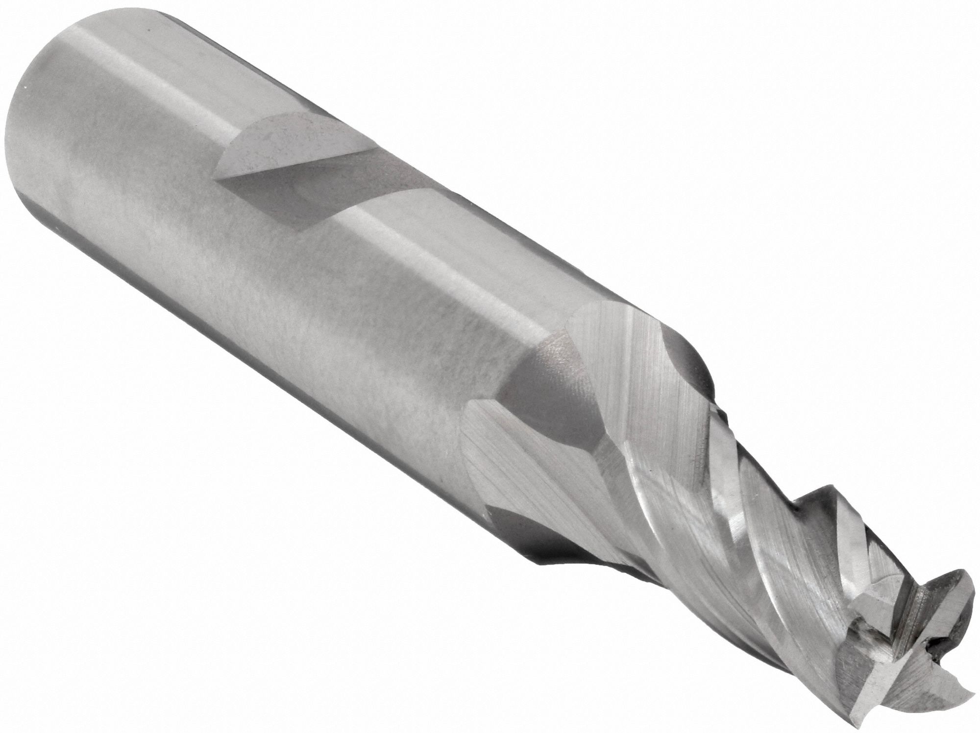 SQUARE END MILL, BRIGHT/UNCOATED FINISH, CENTRE CUTTING, 4 FLUTES, ⅛ IN MILLING DIA