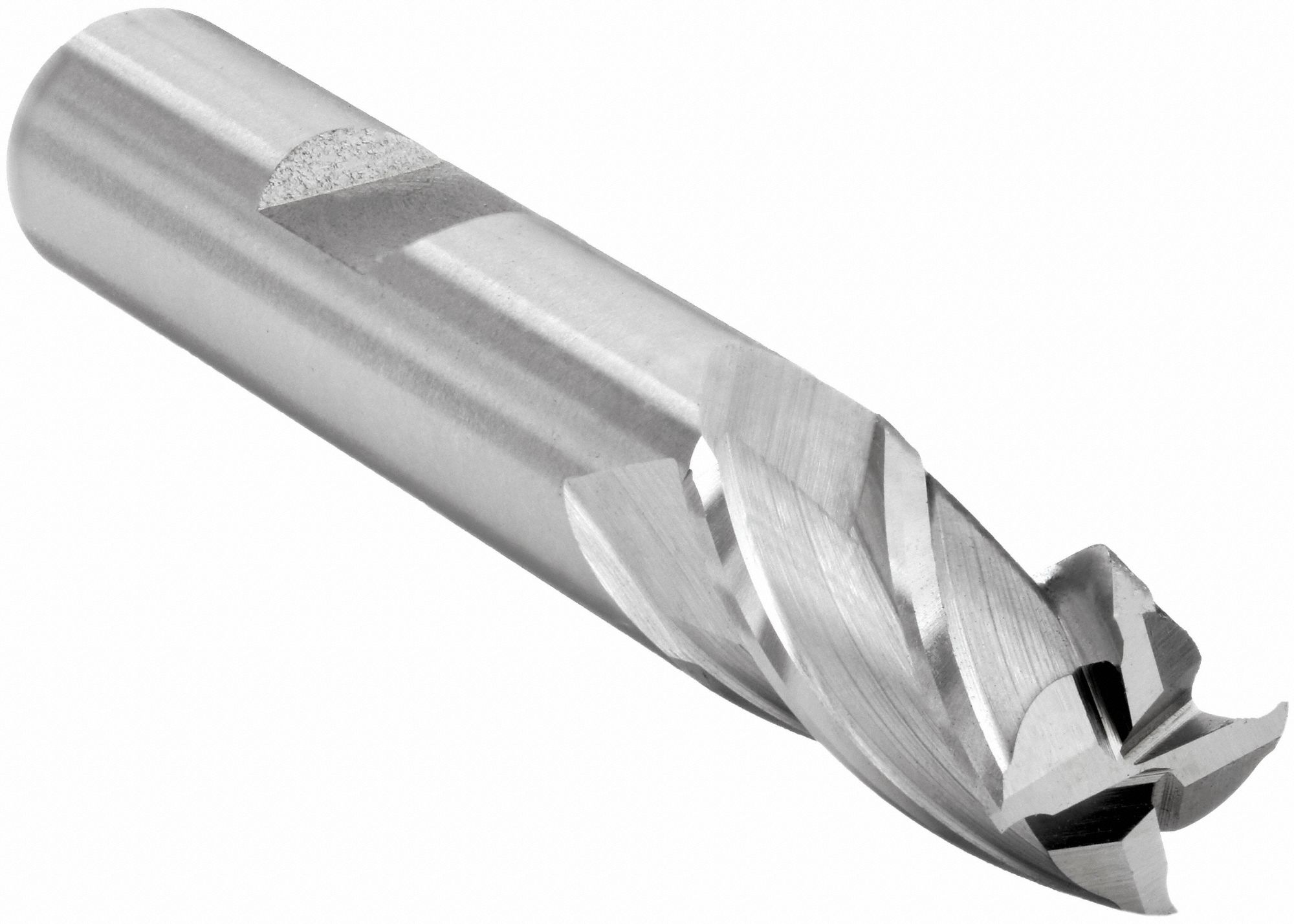 SQUARE END MILL, BRIGHT/UNCOATED FINISH, CENTRE CUTTING, 4 FLUTES, ⅜ IN MILLING DIA