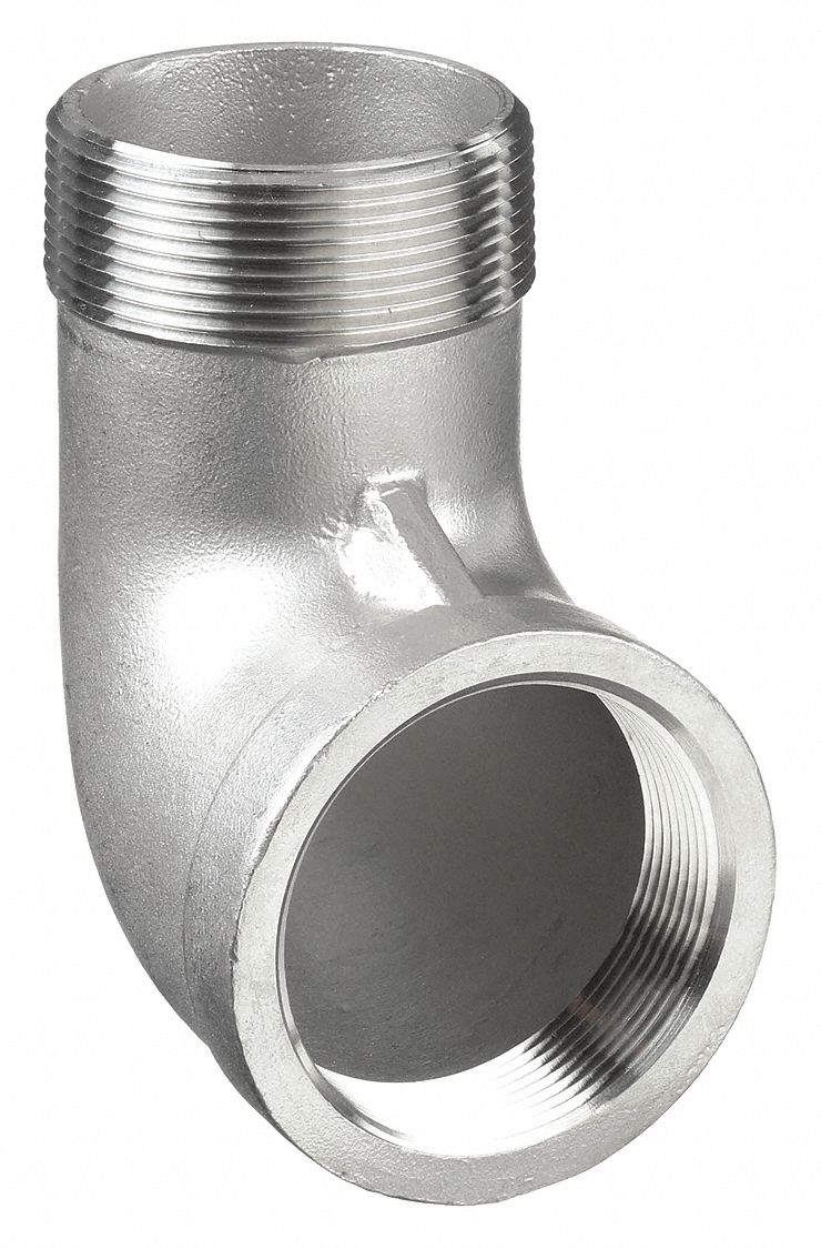 316 Stainless Steel, 1/4 in x 1/4 in Fitting Pipe Size, 90° Street