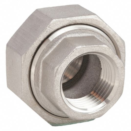 Union: 316 Stainless Steel, 3/4 in x 3/4 in Fitting Pipe Size, Female NPT x  Female NPT, Class 150