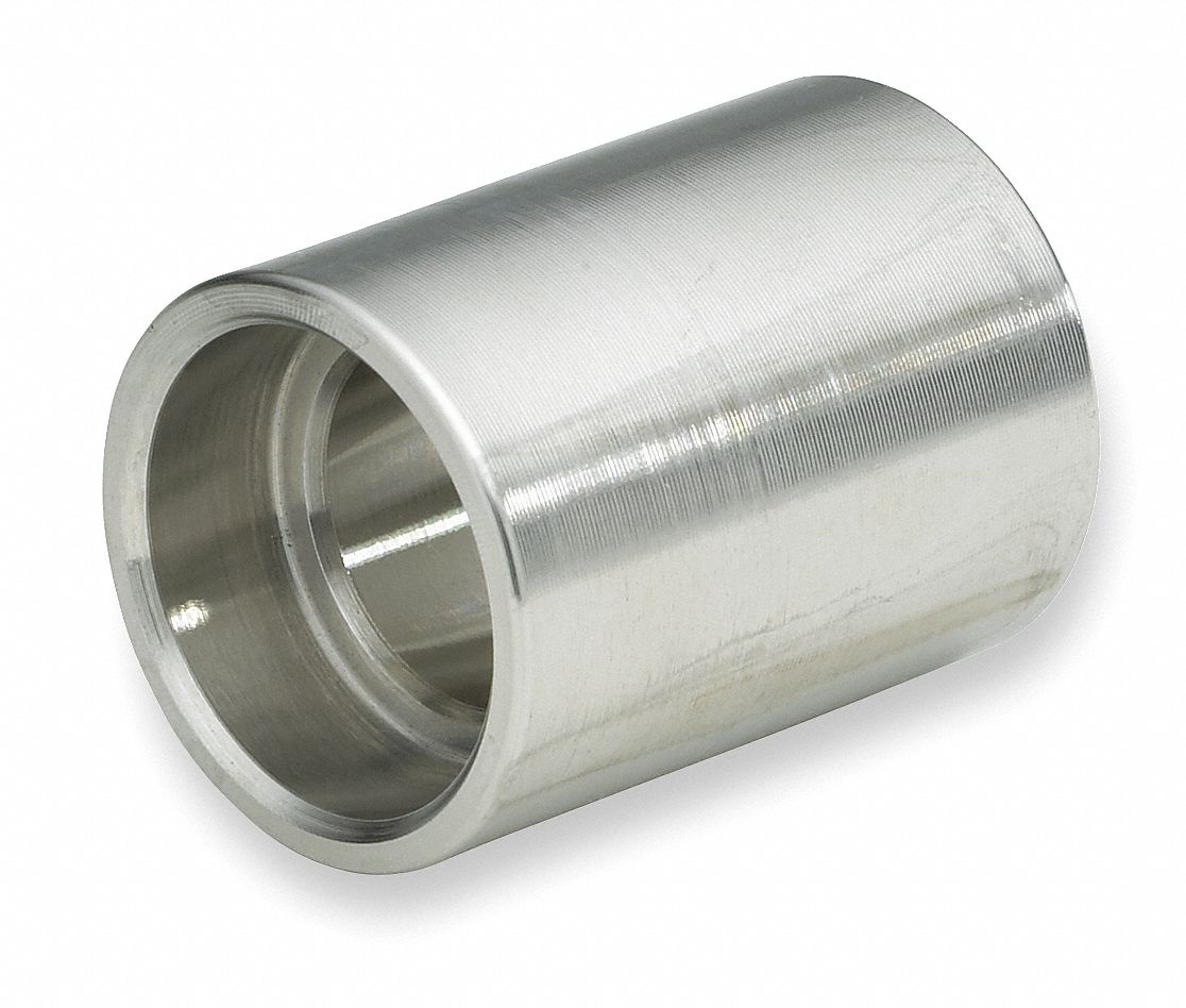 Round Cap: 304 Stainless Steel, 3/8 in Fitting Pipe Size, Class 3000