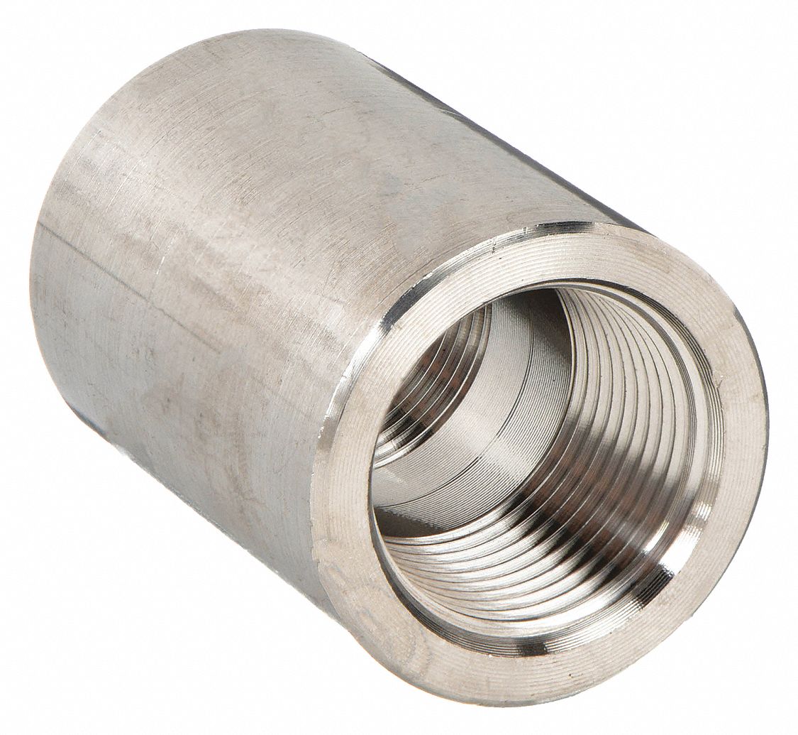 COUPLING: 316 STAINLESS STEEL, ½ IN X ½ IN FITTING PIPE SIZE, FEMALE NPT X FEMALE NPT