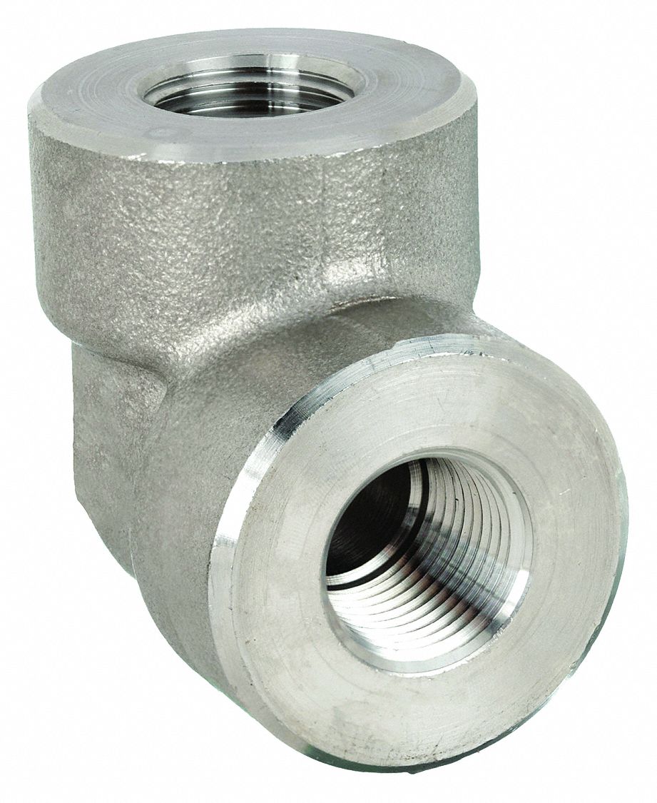 90 °  ELBOW: 316 STAINLESS STEEL, ¼ IN X ¼ IN FITTING PIPE SIZE, FEMALE NPT X FEMALE NPT