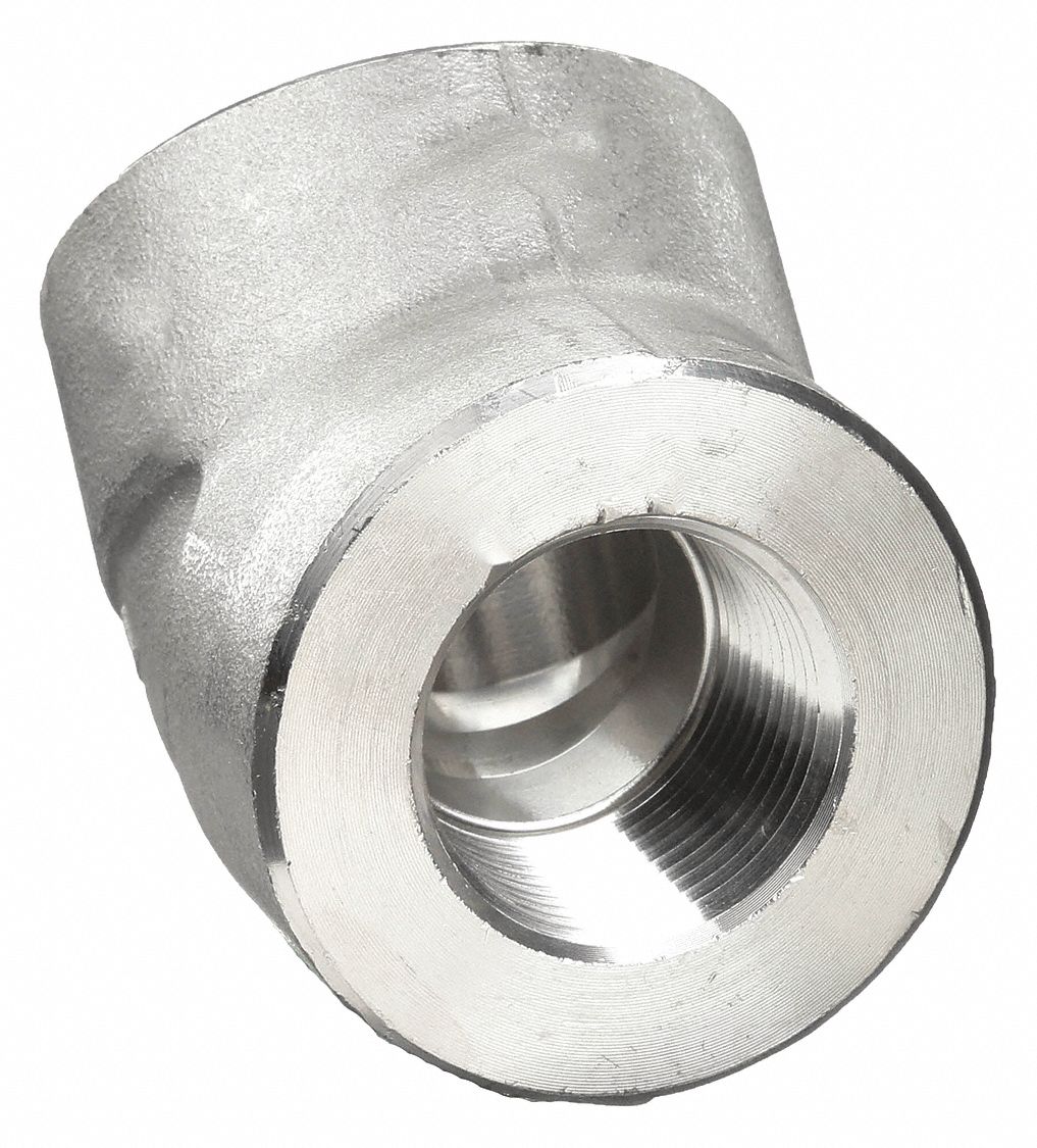 COUDE,45 DEG,1/4PO,ACIER INOX 316