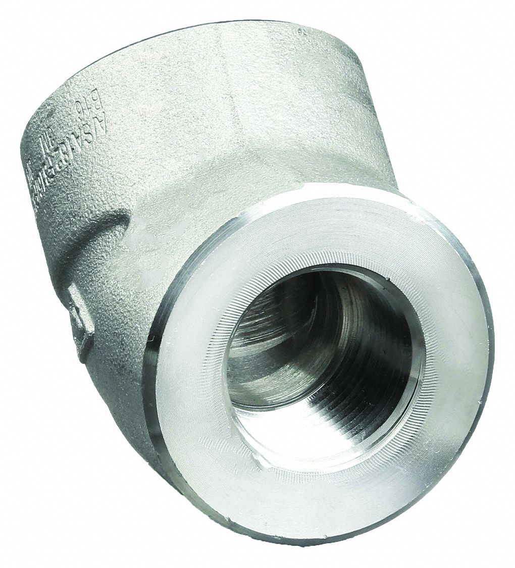 COUDE,45 DEG,3/4 PO,ACIER INOX 316