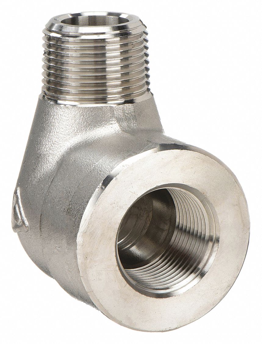 316 Stainless Steel, 1 1/2 in x 1 1/2 in Fitting Pipe Size, 90° Street Elbow  - 60UR17