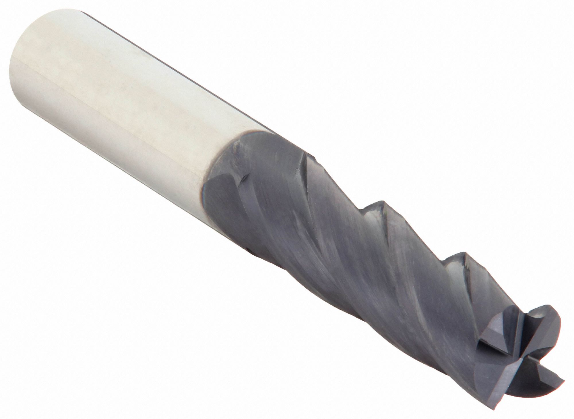 Square End Mill: Carbide, TiAlN Coated, 4 Flute, 1/2" Mill Dia, 2" LOC, 4" OAL