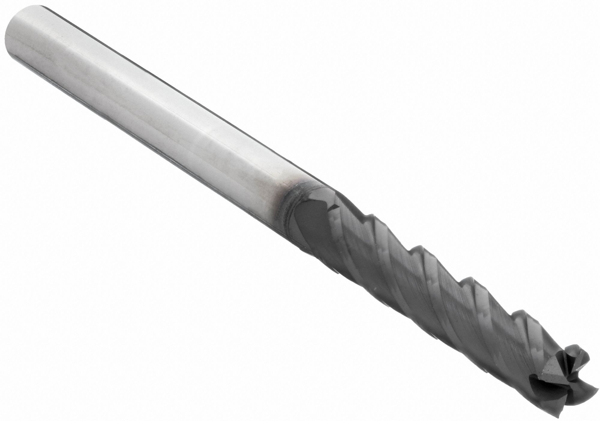 Square End Mill: Carbide, TiAlN Coated, 4 Flute, 1/8" Mill Dia, 1" LOC, 3" OAL