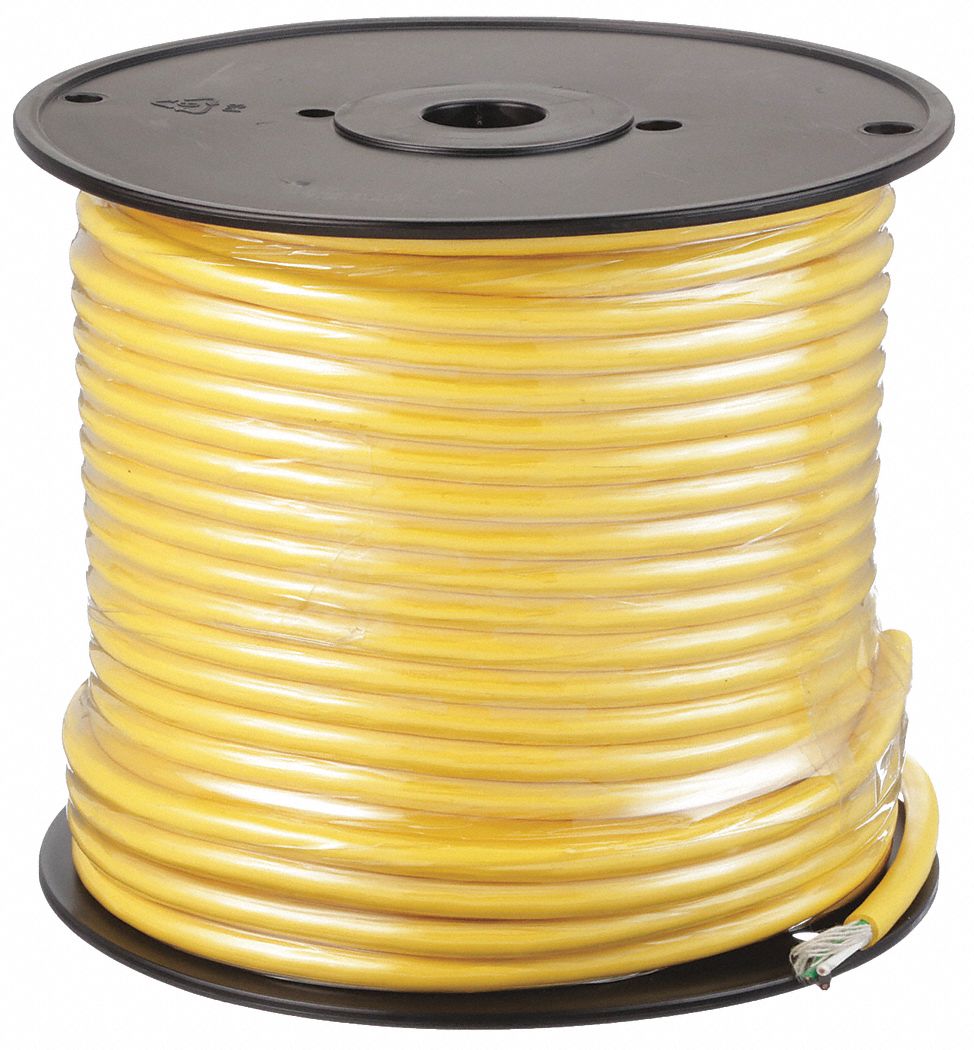 PORTABLE CORD, 3 CONDUCTORS, 16 AWG WIRE SIZE, TPE, YELLOW, 250 FT L, 600 VOLT