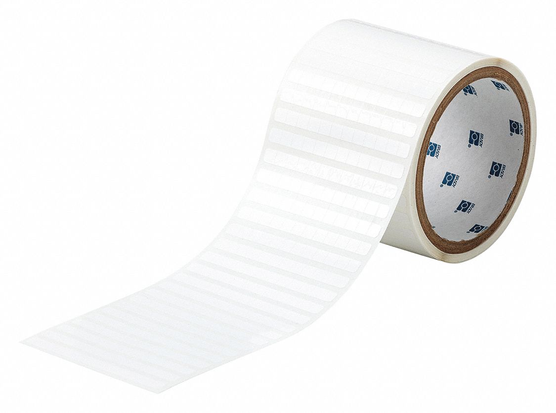 LABEL,1/4 IN. W,POLYESTER,WHITE