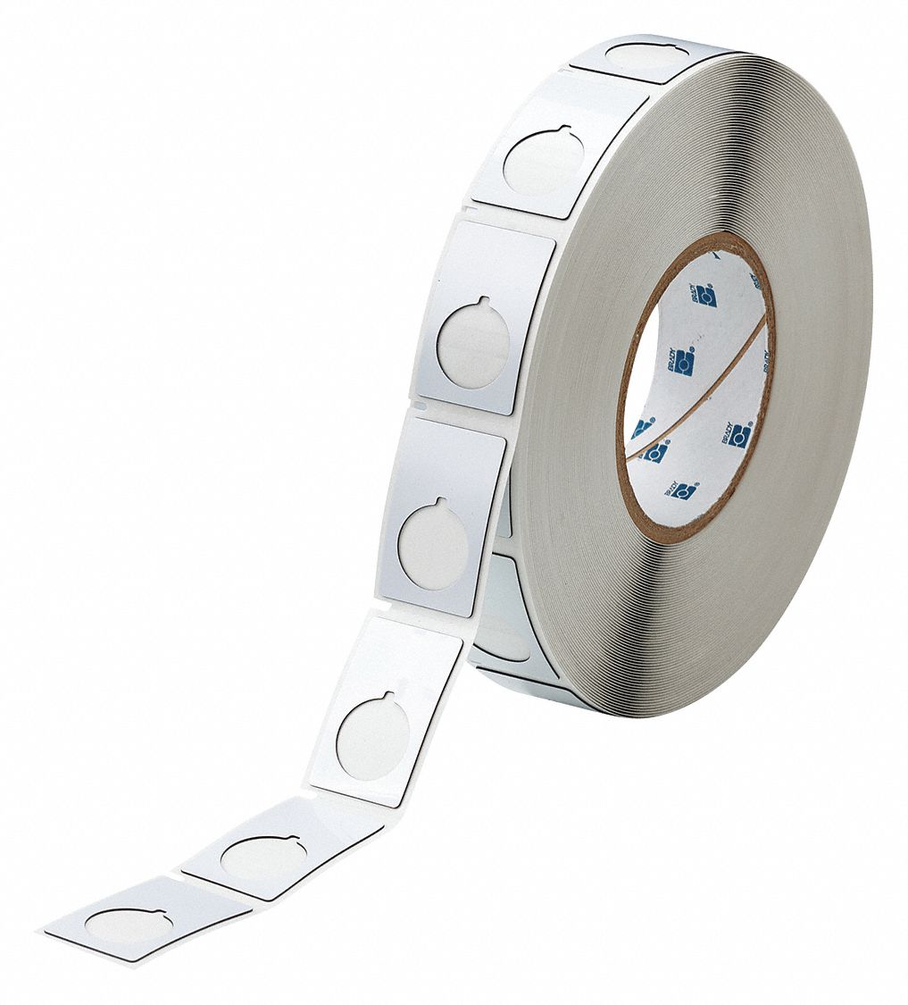 PUSH BUTTON LABEL,POLYESTER,1-13/64" W