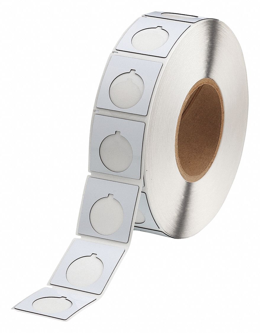 ETIQUETTES DE BOUTON-POUSSOIR BLANC