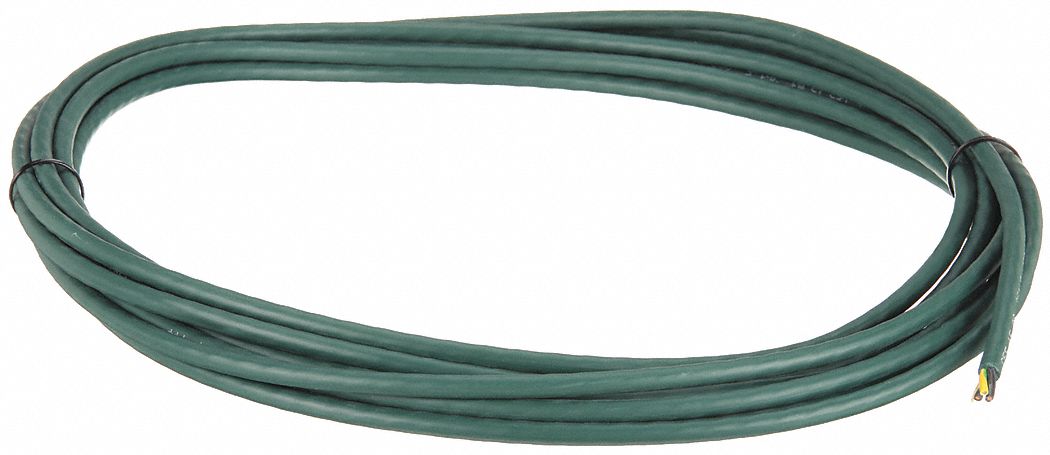 CONTROL CABLE, CF5, PVC JACKET, GREEN, 3 CONDUCTORS, 20 AWG, UNSHIELDED, 4 X OD, 100 FT