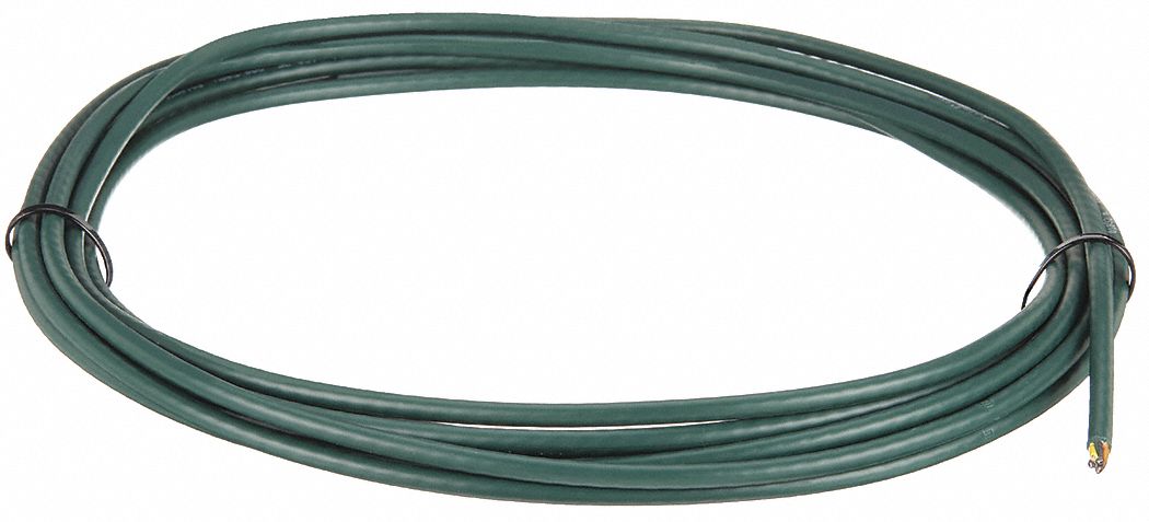 CONTROL CABLE, CF5, PVC JACKET, GREEN, 4 CONDUCTORS, 14 AWG, UNSHIELDED, 4 X OD, 100 FT