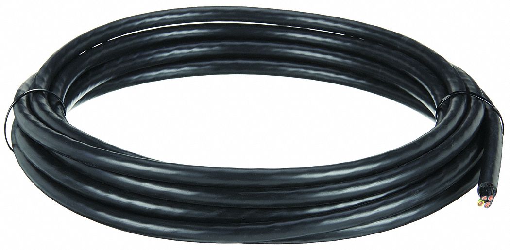Motor Cable: 10 AWG, 4 Conductors, 100 ft, PVC Jacket, 1, 000 V