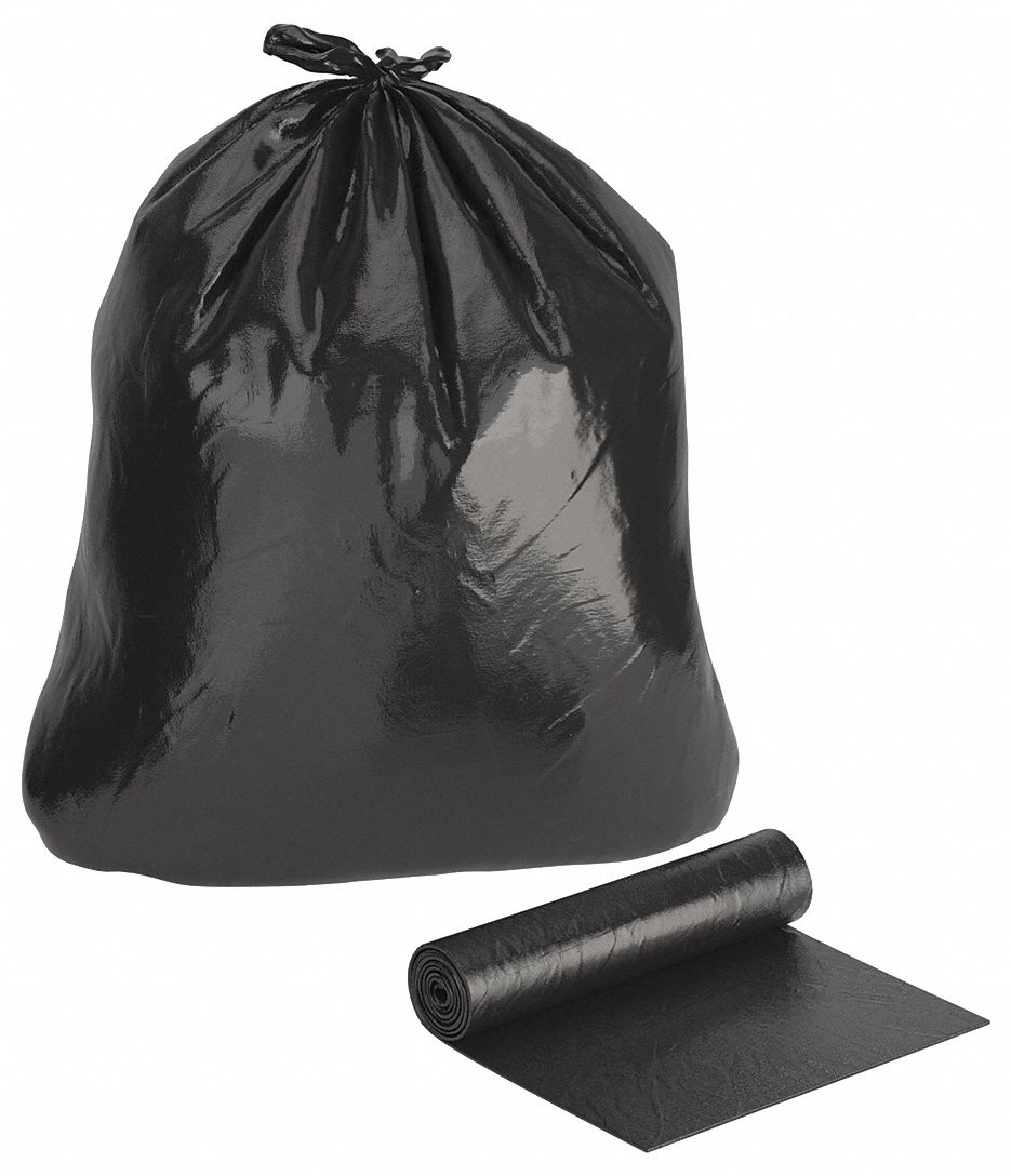 LINER,38 GAL.,BLACK,HDPE,PK250