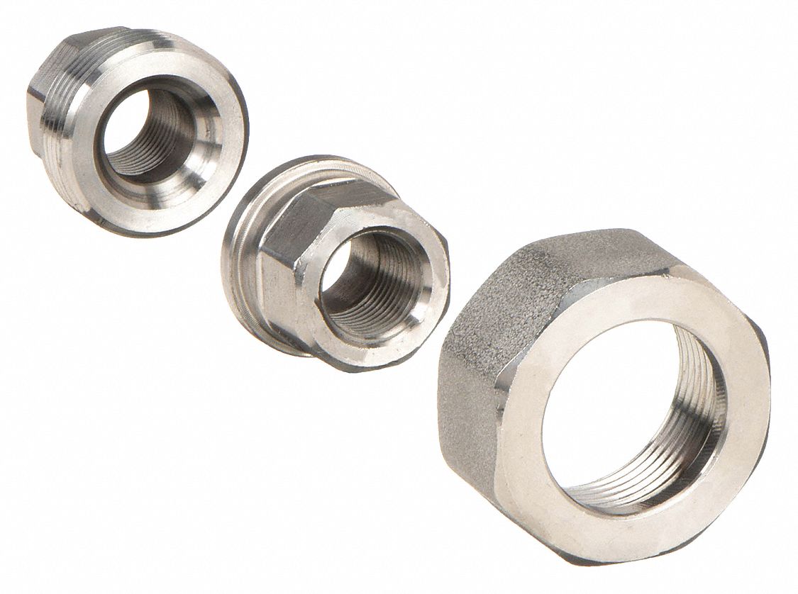 UNION: 316 STAINLESS STEEL, ⅜ IN X ⅜ IN FITTING, FEMALE NPT X FEMALE NPT, CLASS 3000