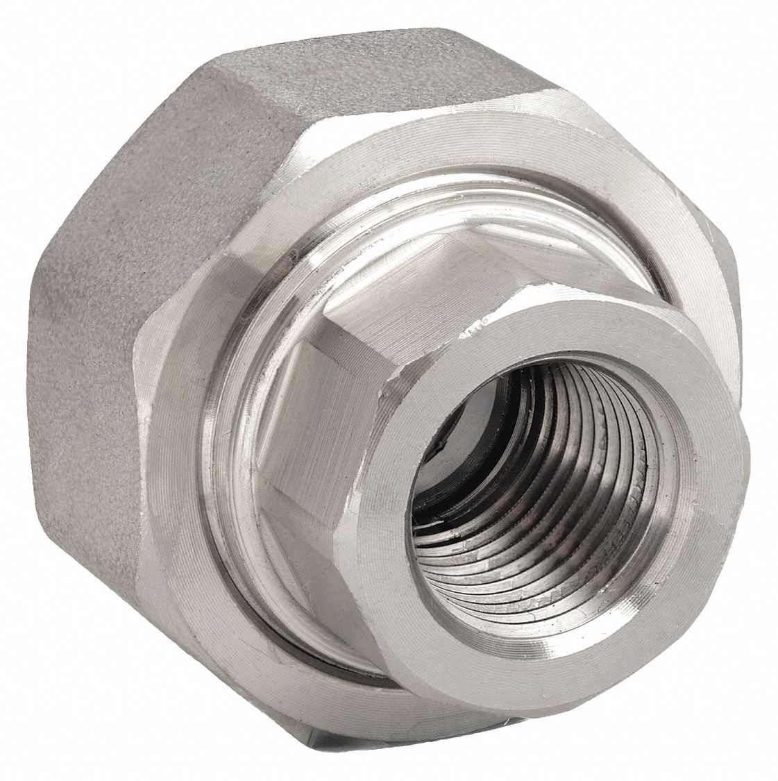 UNION: 316 STAINLESS STEEL, ½ IN X ½ IN FITTING, FEMALE NPT X FEMALE NPT, CLASS 3000