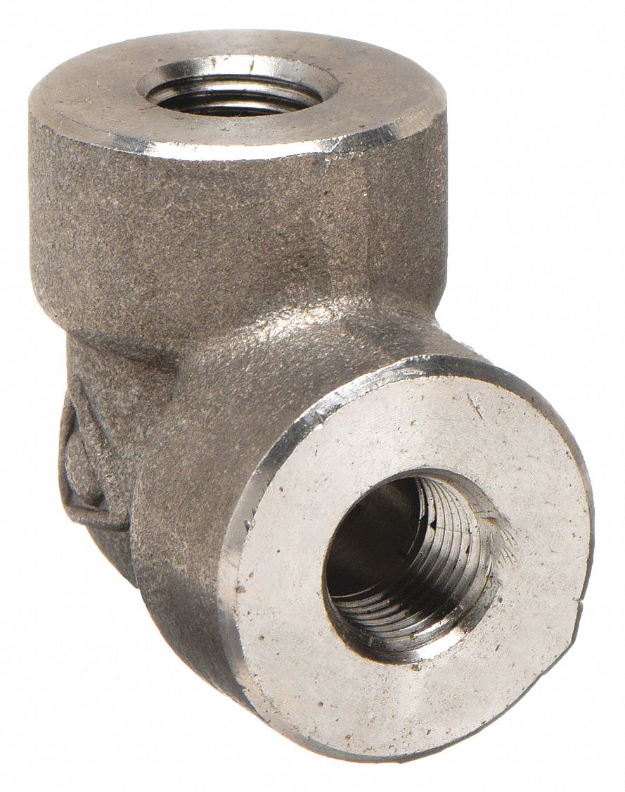 90° Elbow: 304 Stainless Steel, 1/8 in x 1/8 in Fitting Pipe Size, Female NPT x Female NPT