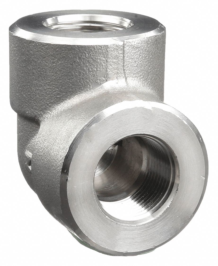 90 °  ELBOW: 304 STAINLESS STEEL, ¾ IN X ¾ IN FITTING PIPE SIZE, FEMALE NPT X FEMALE NPT