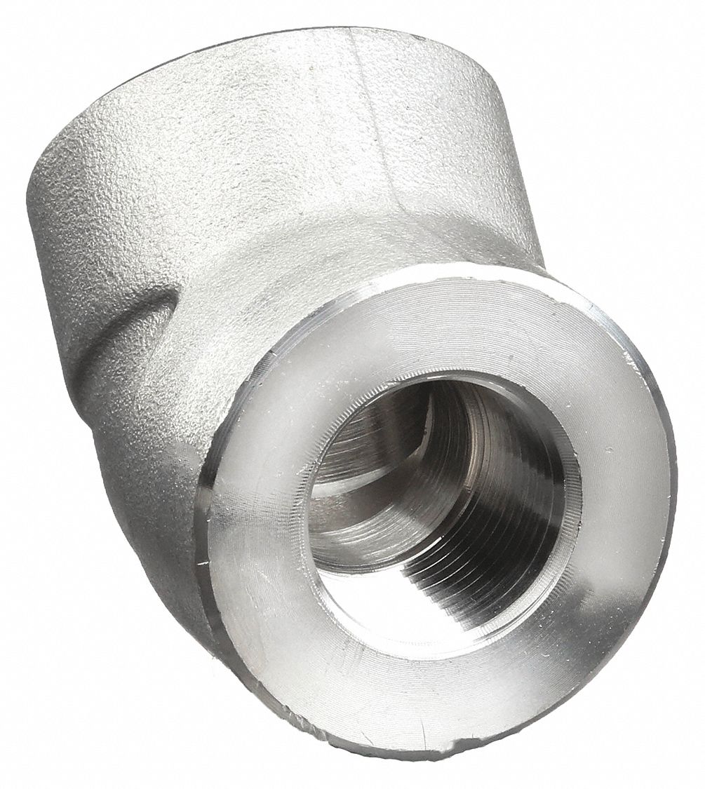 COUDE,45 DEG,3/4 PO,ACIER INOX 304