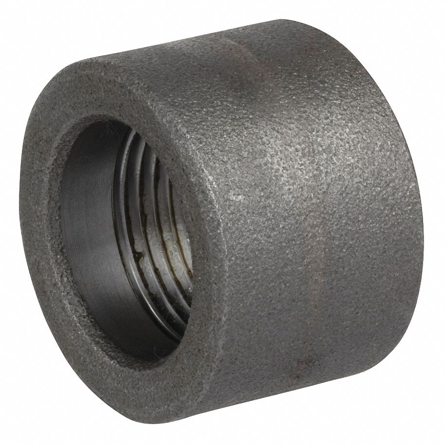 GRAINGER APPROVED 304 Stainless Steel Half Coupling, FNPT, 1/2 in Pipe