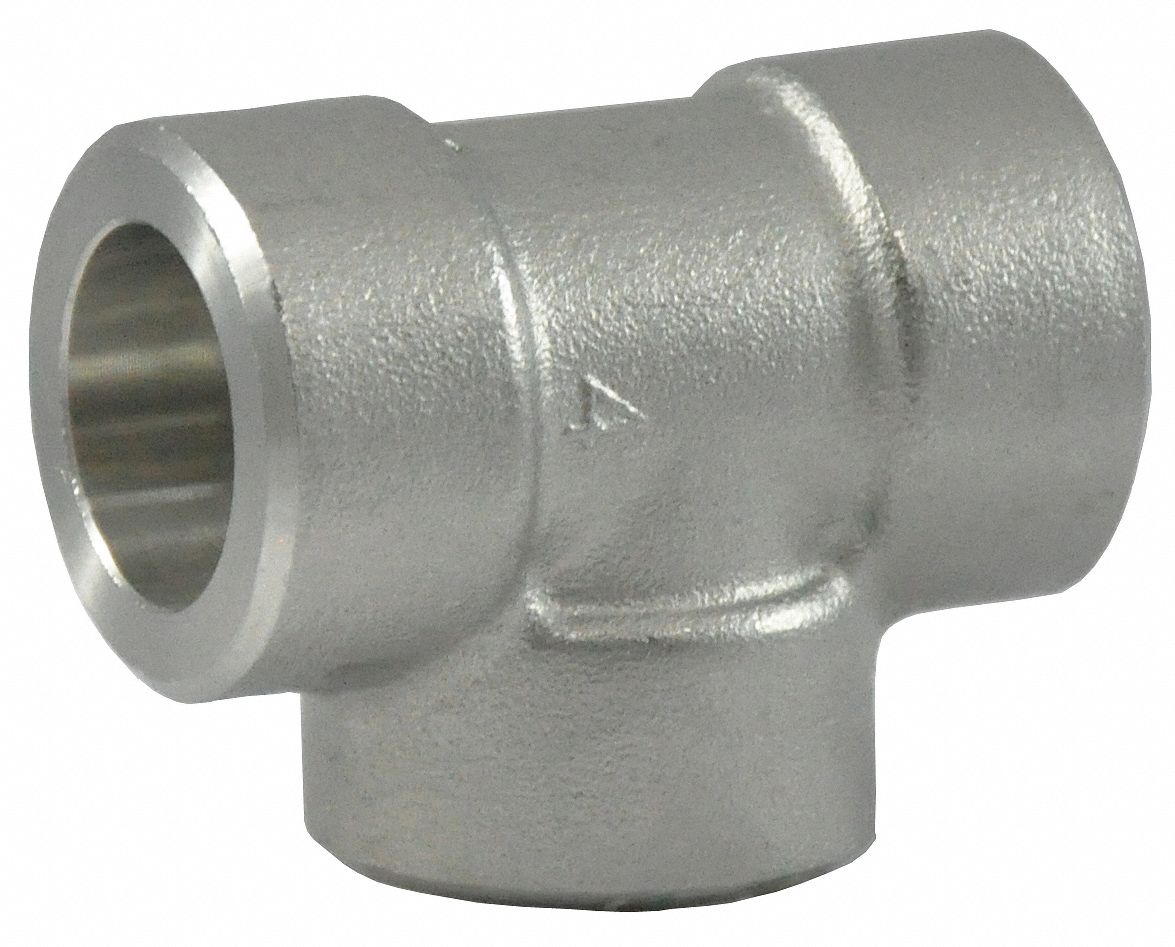Grainger Approved 316 Stainless Steel Tee Socket Weld 3 4 Pipe