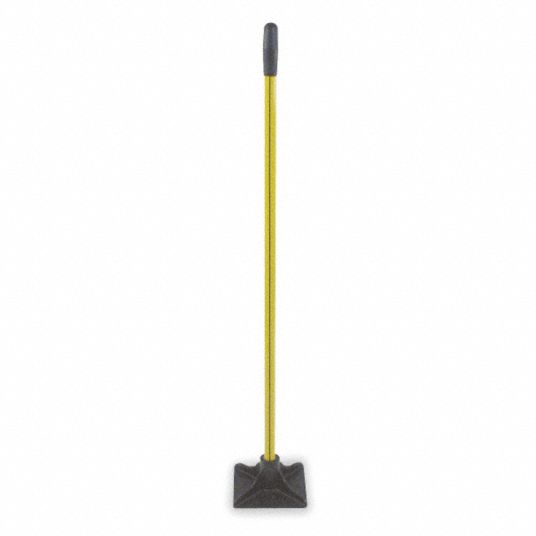NUPLA Dirt Tamper with 48 in Straight with Butt Grip Fiberglass Handle