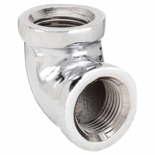 Female Iron Elbow Chrome Compression Fitting - Pipe Dream Fittings