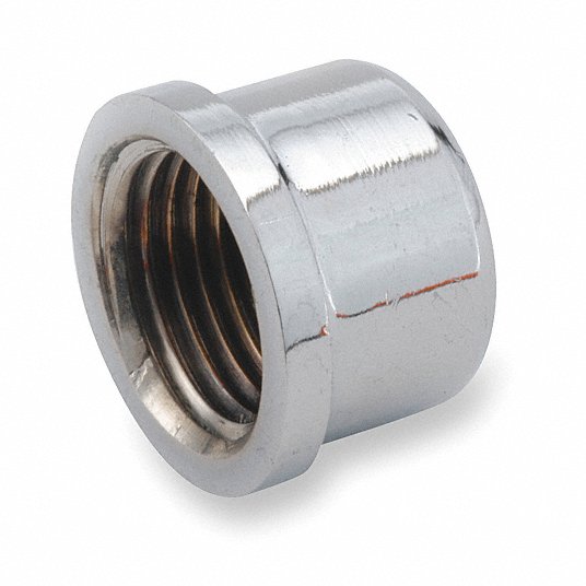 Details about   Chrome Plated Brass Pipe Fitting 1/2" NPT Female Cap 