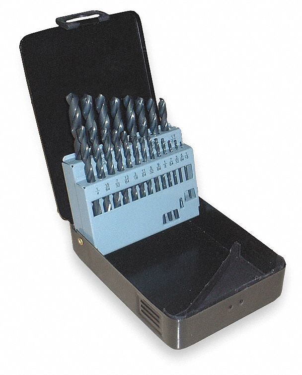 WESTWARD Jobber Drill Bit Set, Drill Bit Point Angle 118° 2UFD72UFD7